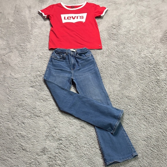 Levi's Kids Blue Jeans and Top - Picture 3 of 6